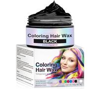 4 Colors Temporary Hair Color Wax,Blue Purple Green Hair Dye Color Wax Washable Natural Instant Hair Color DIY Hairstyle Kids Halloween Party PtZ486 (Black, 7.5cm)