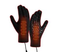 4 Colors Usb Heated Gloves, Rechargeable Hot Heated Gloves, Heated Gloves, Fingerless Work Gloves, Battery Heated Gloves, Heated Gloves Gifts (black, m)