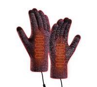 4 Colors Usb Heated Gloves, Rechargeable Hot Heated Gloves, Heated Gloves, Fingerless Work Gloves, Battery Heated Gloves, Heated Gloves Gifts (Rose-red, m)