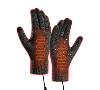 4 Colors Usb Heated Gloves, Rechargeable Hot Heated Gloves, Heated Gloves, Fingerless Work Gloves, Battery Heated Gloves, Heated Gloves Gifts (black-grey, m)