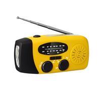 4 Colors Wind Up Radio, Emergency Hand Crank Windup Radios and Torch, Hand Crank Radio with (Am/Fm/Wb), USB/Solar/Hand-Crank Charging, Reading Lamp and SOS Alarm for Outdoor Camping Hiking (yellow)