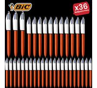 4-Colours Original Fine Ballpoint Pen 1.0mm Tip - Single Pen36 Packs Bic Multi One Size