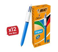 4-Colours Original Medium Ballpoint Pen 1.0mm Tip - Pack of 12 Bic Multi One Size