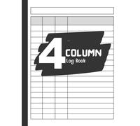 4-Column Customizable Log Book: Record Your Data, for Order Tracking, Activity Log Notepad, and More 120 Pages, 8.5 x 11 Inches