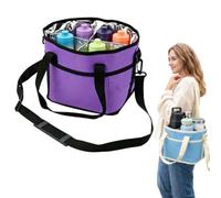 4 Compartment Drink Bag, Insulated Drink Caddy Carrier Bag, Multiple Tumbler Cup Carrier with Adjustable Strap, Family Size Insulated Drinks Holder For Outdoor Hiking Walking Sports (Dark purple)