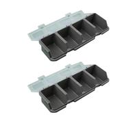 4 Compartment Screw Organizer Case 2 Pack, Hardware Box with See Through Cover for Garage Drawer Storage Use Small Component Organizer Fastener Case Hardware Sorter Drawer Parts Tray Workshop Box