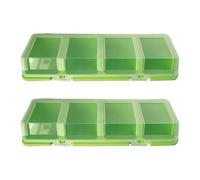 4 Compartment Screw Organizer Case 2 Pack, Hardware Box with See Through Cover for Garage Drawer Storage Use Small Component Organizer Fastener Case Hardware Sorter Drawer Parts Tray Workshop Box