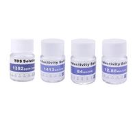4 Conductivity Calibration Solution, TDS Meter Buffer Solution, Standard EC Calibration Fluid, Meter Buffer Solution, Liquid Standard Calibration, Salinity Test Solution, 25ml Salinity Test