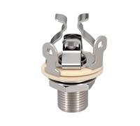 4-Contact Stereo Output Jack Socket for Guitar Bass, Pure Tone Full-Contact Metal Jack with Locking Nut and Washer for Electric Guitar Bass Speakers Footswitch