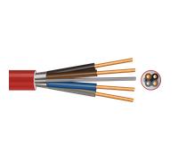 4 Core 1.5mm Fire Resistant Red Cable - 100m Drum