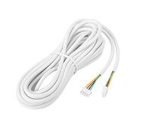 4 - Core 25m 0.3mm Flexible Copper Cable for Video Door Phone System, White PVC Insulated Intercom Wiring with Pre - Connected Connectors for Home Security