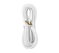 4-Core 25m 0.3mm White Copper Cable with Pre-connected Connectors and 2 Spare Terminals for Video Door Phone Intercom System