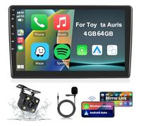 4-Core 5G-WiFi [4G+64G] Android Car Radio for To-yota Auris 2006-2011 Carplay Android Car, Radio 9 Inch Touchscreen Car Radio Bluetooth GPS Navigation FM RDS Radio 2 DIN Screen for To-yota Auris