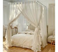 4 Corner Post Mosquito Net Canopy Bed Curtain for Girls Women