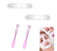 4 Cosmetics Small Plastic Cream Spatula Cosmetic Spoon Mini Spatula
