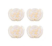 4 Creative United Nations Pins, World Peace Olive Branch Lapel Pin, Men's and Women's Metal Alloy Badges