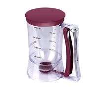 4-Cup Batter Dispenser with Easy-Squeeze Handle and Clear Measurement Marks, Ideal for Pancakes, Waffles, Muffins, Crepes and Cupcakes, Purple