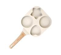 4-Cup Nonstick Egg Frying Pan - Pancake Skillet with Ergonomic Handle, Ergonomic Egg Skillet Pans, Omelette Making Cookware, Indoor Kitchen RV Breakfast Pan for Camping Apartment Dorm Home Cooking