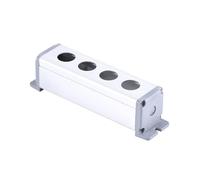 4 Cut-out 4Hole Button Box 22mm/19mm/16mm Metal Aluminium Alloy Switch Box Push Button Control Box IDGTTLDF(16mm Cut-out)