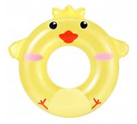 4 Cute Animal-Inspired Inflatable Swim Rings, Glossy PVC Float Tubes