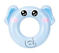 4 Cute Animal-Inspired Inflatable Swim Rings, Glossy PVC Float Tubes