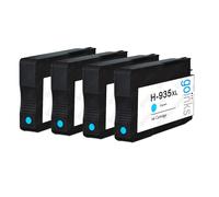 4 Cyan Ink Cartridges to replace HP 935C (935XL) non-OEM / Compatible