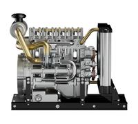 4 Cylinder Metal Engine Model Kit That Works, 1/10 Mini Inline L4 Engine Model with Cooling System, 300 Pieces Mechanical Car Engine