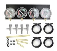 4 Cylinder Motorcycle Carburetor Synchronizer with Vacuum Balancer Gauge, Brass Carburetor Extensions, Hose Connectors, and Mount Bracket for Engine Tuning
