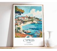4 Cyprus Print Cyprus Travel Poster Europe Travel Print Europe Decor Europe Gift Art Cyprus Art Poster A4 - Wall Art Home Decor Movie Poster Canvas Film Cinema Retro Vintage Cult Classic Nostargic Sa
