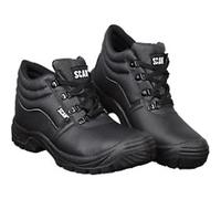 4 D-Ring Chukka Black Safety Boots UK 9 Euro 43