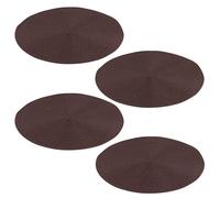 (4 Dark Brown) 38cm Round Woven Table Placemats Dining Table