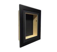 4" Deep Shadow Box Frame: Black Mount Memory Box -Black Frame/14 X 10 Inches