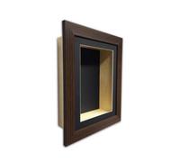 4" Deep Shadow Box Frame: Black Mount Memory Box -Mahogany Frame/10 X 8 Inches