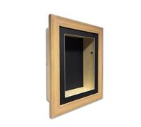 4" Deep Shadow Box Frame: Black Mount Memory Box -Oak Frame/10 X 8 Inches