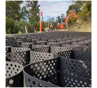 4" Depth Ground Grid for Retaining Walls - Expandable Gravel Stabilizer for Slope & Subgrade Work Supports 13 000 LBS/Sq Ft Foldable Landscape Solution
