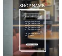 4 Designs Welcome Business Opening Hours Sign Times Window Wall Coffee Shop Barber Shop Vinyl Decal Sticker