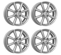 4 Dezent TN silver wheels 6.5Jx17 4x100 for Hyundai Bayon i10 i20 17 Inch rims