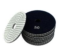4" Diamond Polishing Pads Wet 50 Grit - Sanding Tile Stone Marble Granite Concrete Ceramics Glass 10Pcs