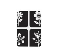 4 Different Black And White Flower Car Air Fresheners 4 Pcs Hanging Scented Cards Fragrance Scented Cards For Car Aromatherapy Tablets