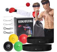 4 Difficulty Levels Boxing Reflex Ball with 1 Adjustable Headbands,MMA Training Equipment,Punching Ball,Perfect for Fight Reaction,Hand Eye Coordination,Punching Speed,Agility, for Adults and Kids