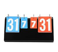4 Digit Blue Red Sports Scoreboard for Table Tennis Basketball - Clear Flip Numbers for Competition Events - Premium Materials - Suitable for Various Sports
