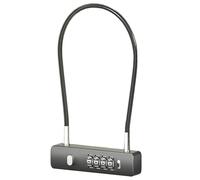 4 Digit Combination Cable Lock,60cm Long Cable Padlock with Code High Security Long Luggage Lock U Wire Bicycle Padlocks Braided Steel Coated Wire Locks for Outdoor Fence Sheds Luggage Scooter Cabinet