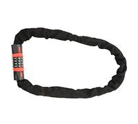 4 Digit Combination Code Lock, Anti Theft Steel Chain Lock for and Glass Door, Manganese Steel Security Chain with Keyless Password Design for Motorcycle Electric (Red Black)