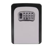 4-Digit Combination Key Box, Waterproof Outdoor Lockbox for Keys, Secure Storage for Home, Ideal for Rentals & Private Residences, Grey Safety Vault