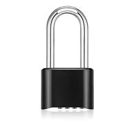 4-Digit Combination Padlock 60mm Shackle, Weatherproof Zinc Alloy Heavy Duty Coded Lock for Gym School Locker Garage