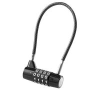 4 Digit Combination Padlock Long Safety Lock with Code 5mm Width Steel Cable Cabinet Door Handle Padlock Outdoor Waterproof Shackle Padlocks for Suitcase Bag Sheds Luggage Bike Gates Gym Locker