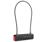 4 Digit Combination Padlock with Code Steel Cable, Combination Bike Lock Outdoor Use, 23.6"(60cm) Cable Bold Steel Long, Waterproof Lock & Resettable Small Padlocks for Luggage and Fence (1/Set)