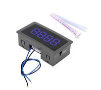 4 Digit DC LED Digital Panel Counter Meter, Up/Down Plus/Minus Counter, Bright Red/Blue/Green Display with 5 - Pin Cable, for Automation & Test Equipment (Blue)