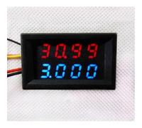 4 Digit Dual Display LED Voltmeter Ammeter DC 0-200V High Accuracy Auto Compensation for Power Supply Battery Testing