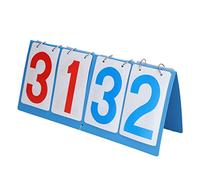 4 Digit Flip Scoreboard Lightweight Portable Score Keeper for Volleyball Basketball Competitive Sports Blue Red 14.2x6.5x0.9in